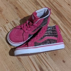 Vans Kids Sk8-Hi Zip Leopard Mesh  size9